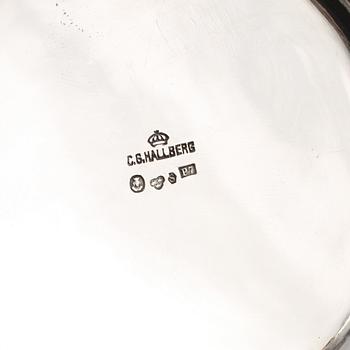 KAFFESERVIS, 3 delar, silver, C G Hallberg, Stockholm, 1916/17. Vikt 1300 g.