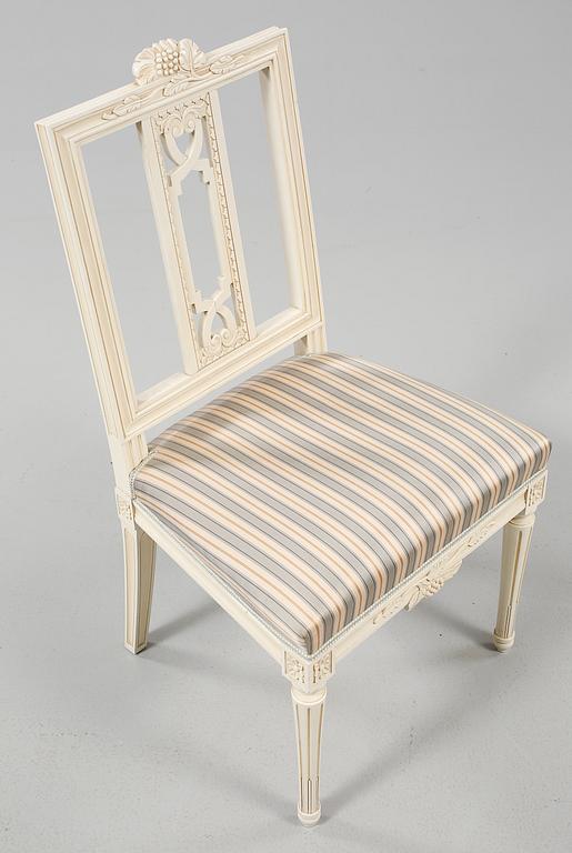 STOLAR, 6 st, gustaviansk stil, 1900-talets andra hälft.