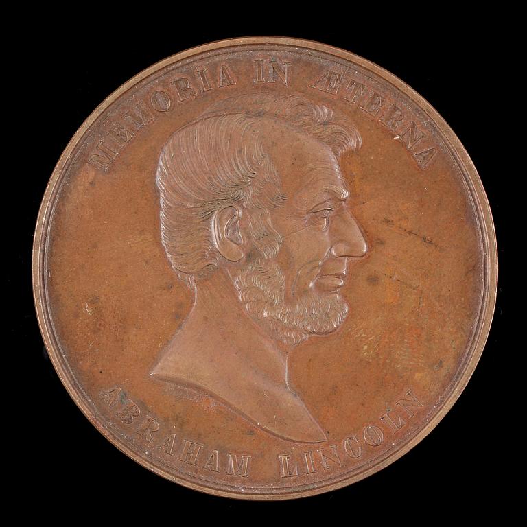 MEDALJ, Brons, "North Western Sanitary Fair", 1865.