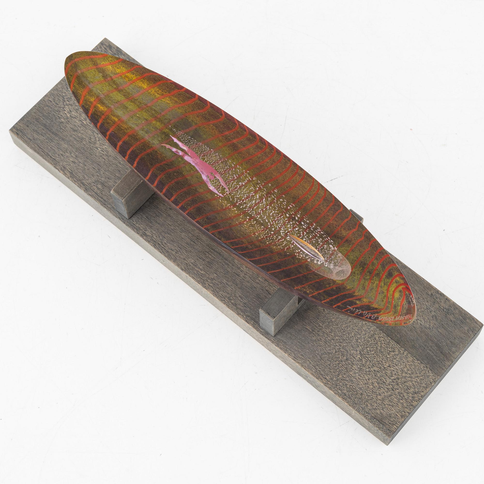 Bertil Vallien, glasbåt, Kosta Boda.