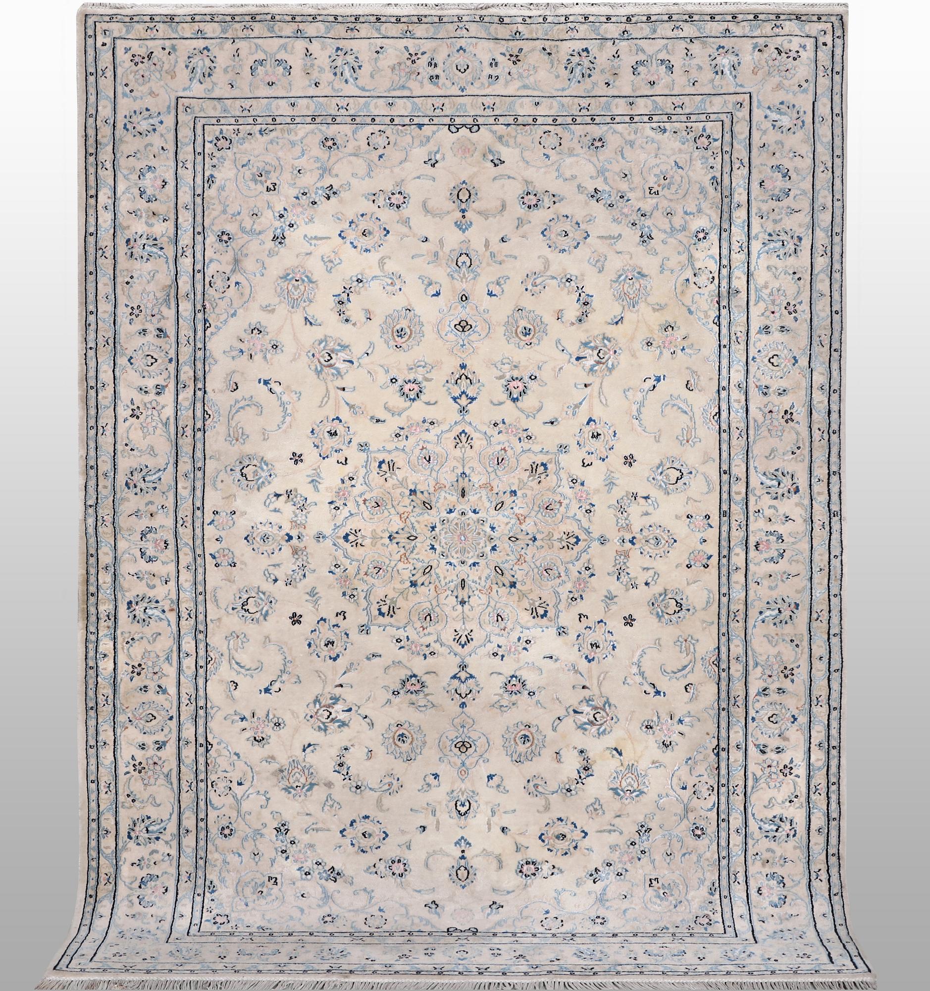A rug, Nain, part silk, 6 Laa, ca 240 x 165 cm.
