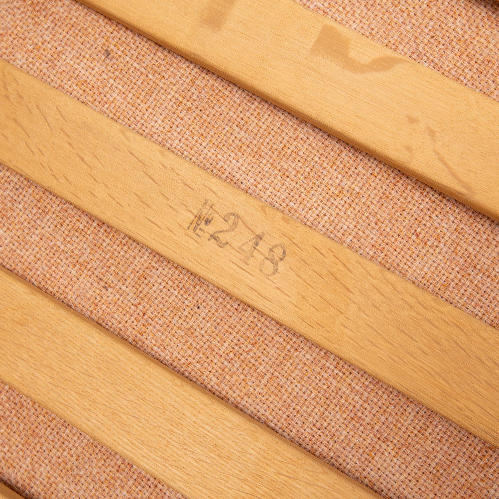 Børge Mogensen, an oak easy chair and ottoman "The sledge 2254 and 248", Fredericia Stolefabrik, Denmark.