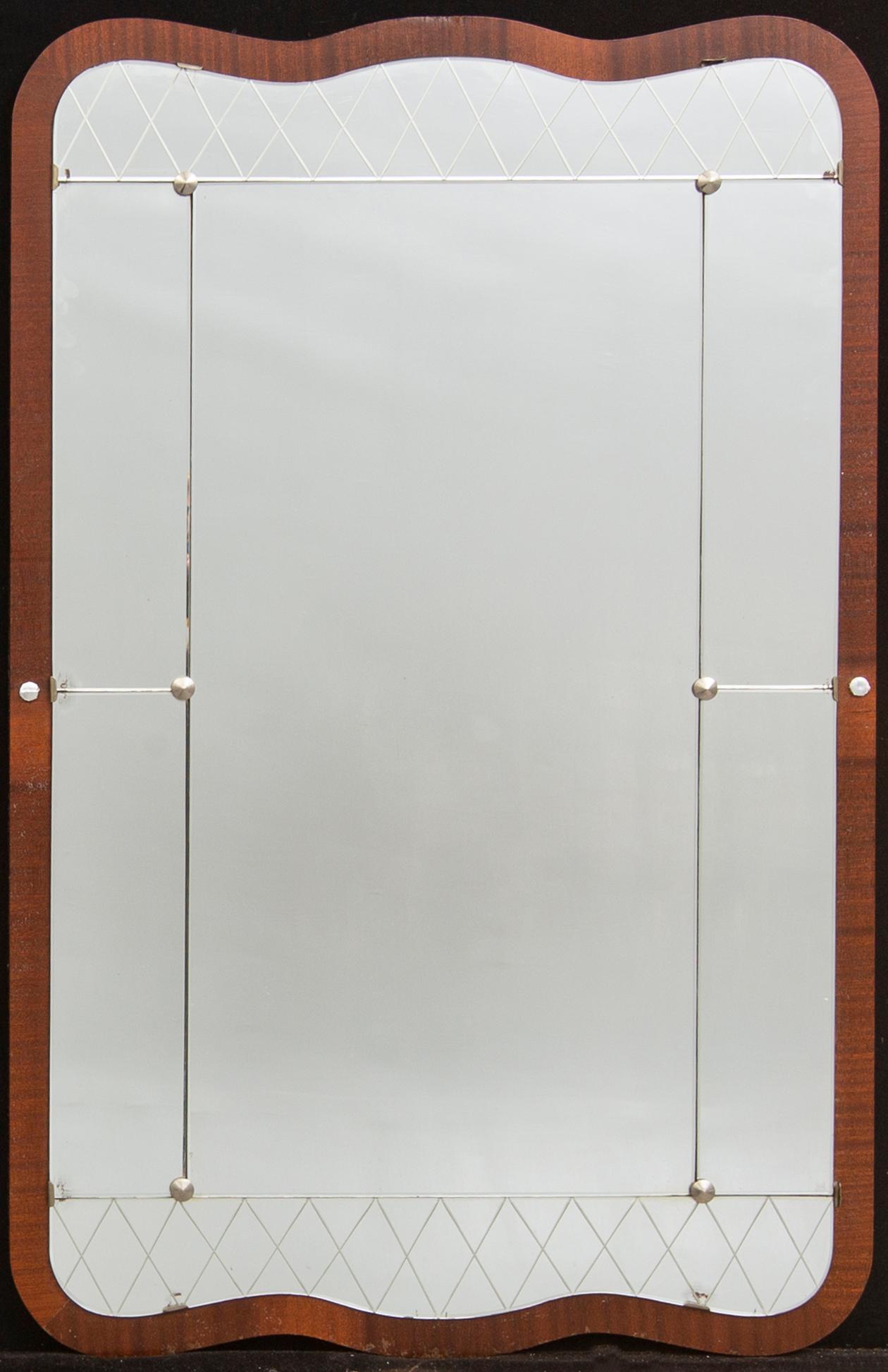 Mirror, Glass & Wood (G&T), 1950s.