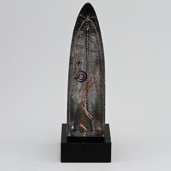 SKULPTUR, glas, Bertil Vallien, Kosta Boda Atelier, signerad.