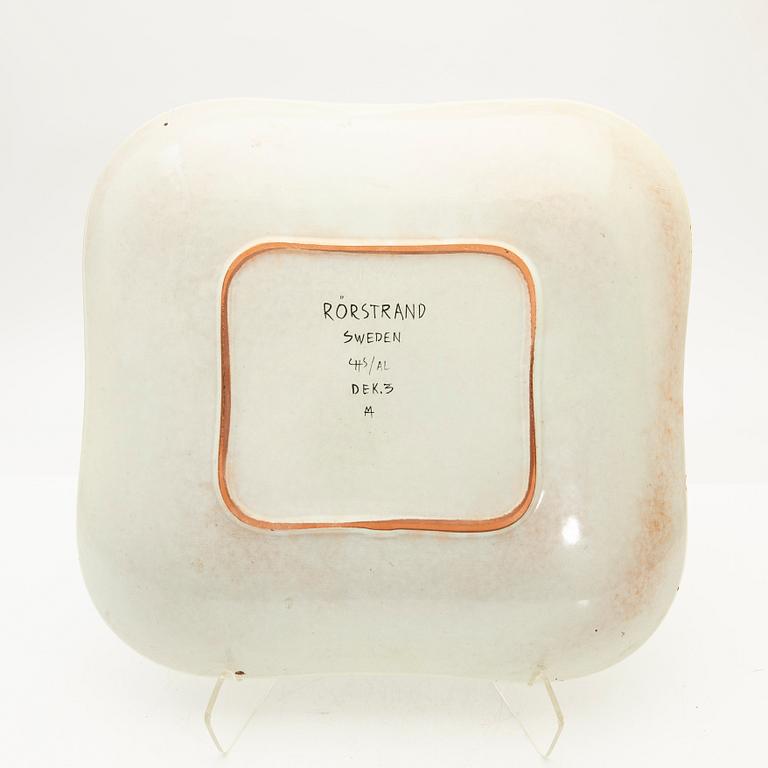Carl-Harry Stålhane, & Aune Laukkanen, Bowl, Faience, Rörstrand, second half of the 20th century.