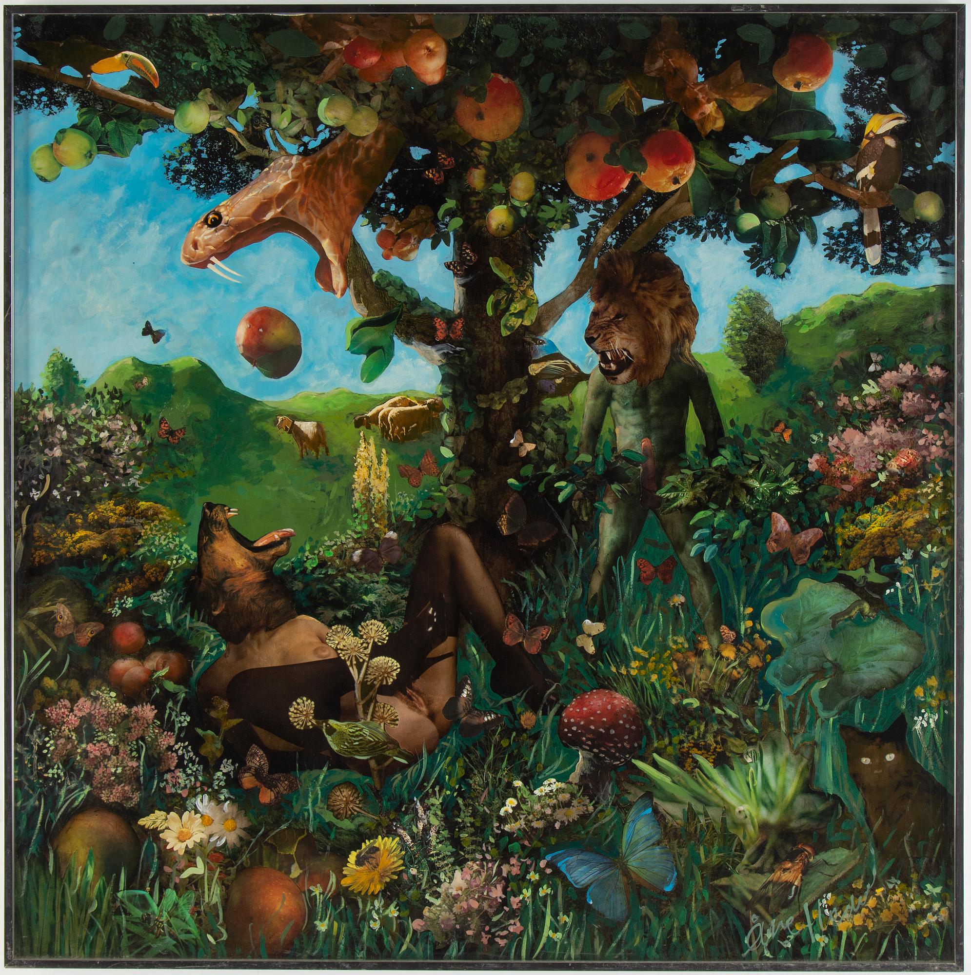 Åke Hedman, mixed media and collage, signed and dated -81.