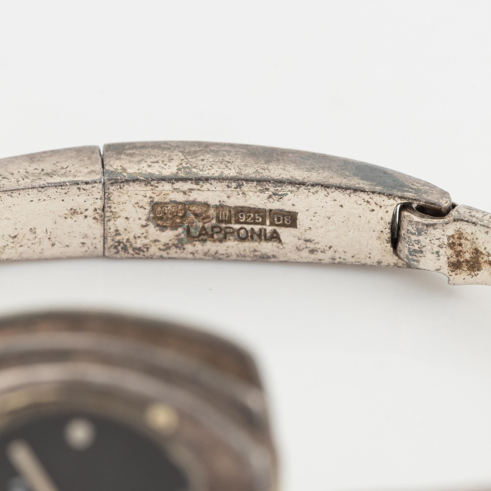 Lapponia sterling silver watch, 1981.