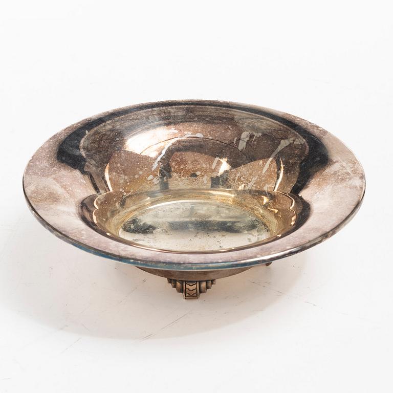 Bowl and dish, silver, Norway, first half of the 20th century.