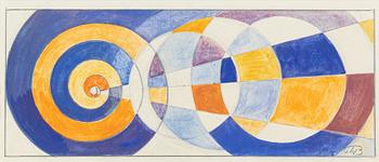 John Ivar Berg, blandteknik, ca 14 x 33 cm, signerad.