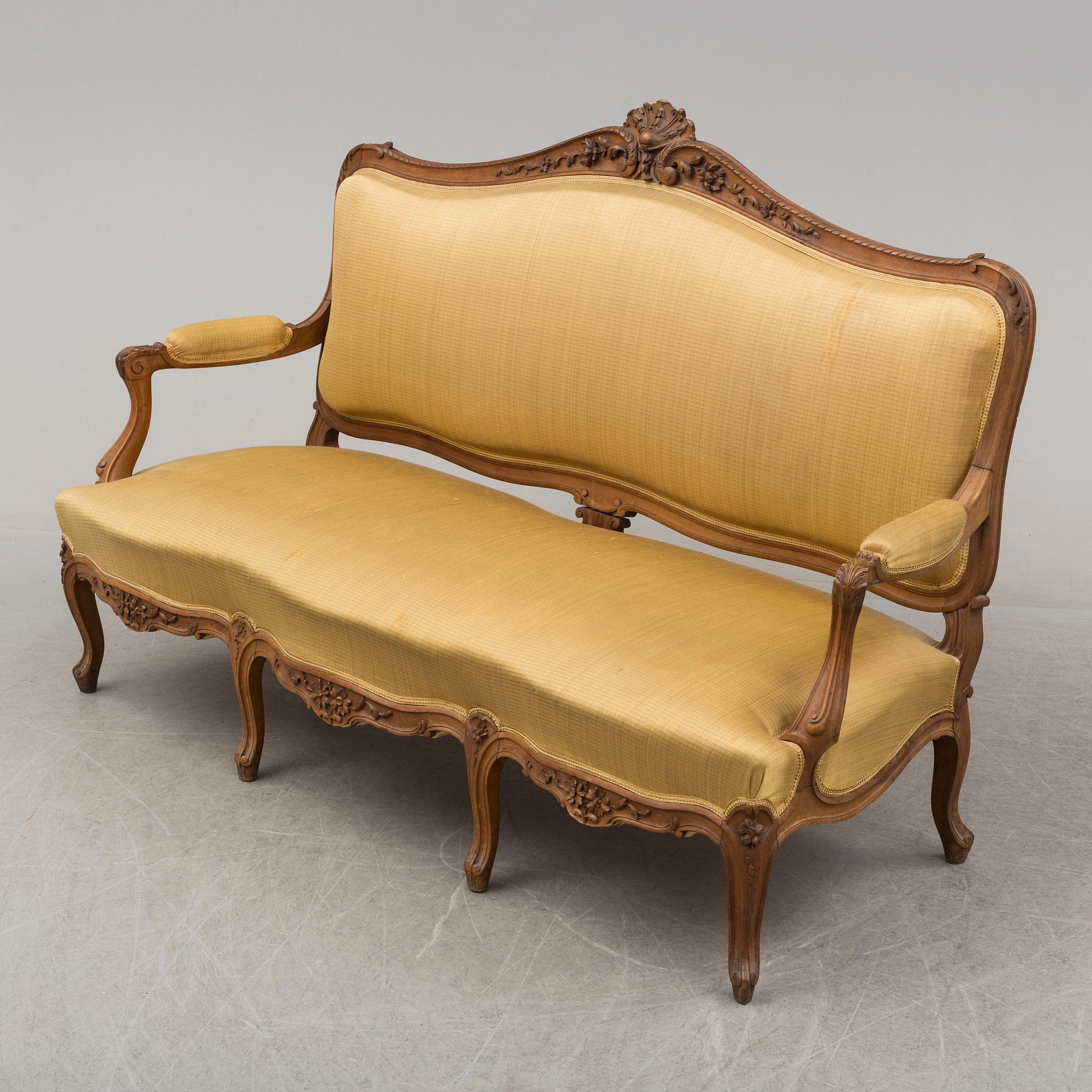 A second half of the 19th century rococo style sofa.