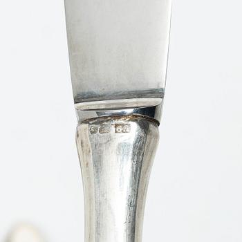 Cutlery set, 44 pieces, silver, “Tornedal”, including mark of CO Persson, Haparanda, 1953.