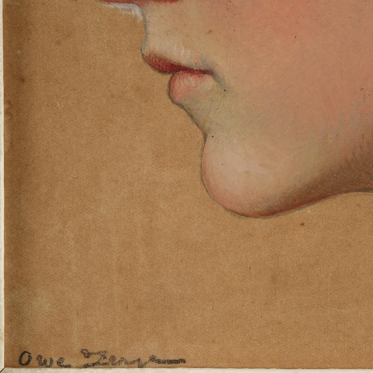 Owe Zerge, Portrait of a boy in profile.