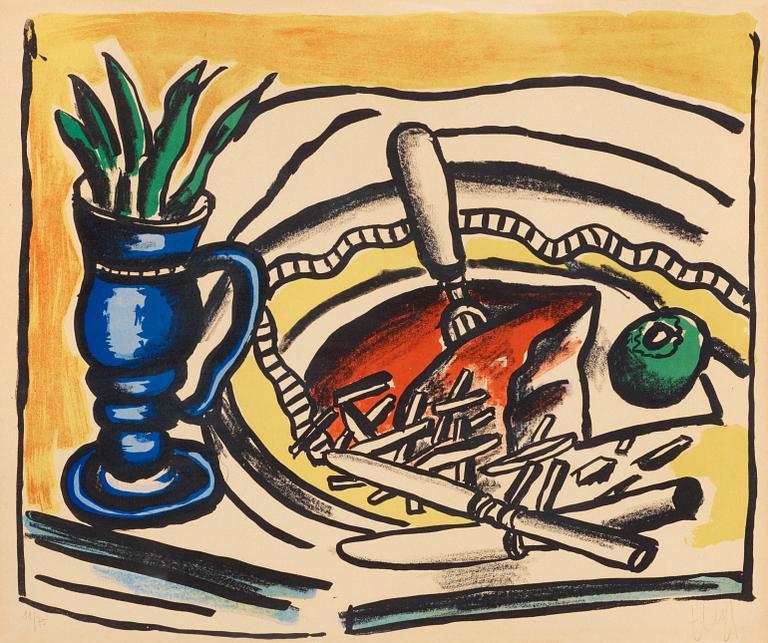 Fernand Léger, "Nature morte au vase bleu".