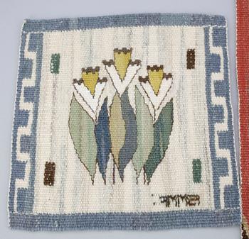 VÄVNADER, 3 st, Märta Måås-Fjetterström. Signerade ABMMF.