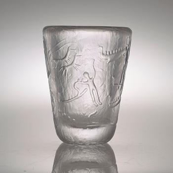 A Vicke Lindstrand glass vase, Kosta.