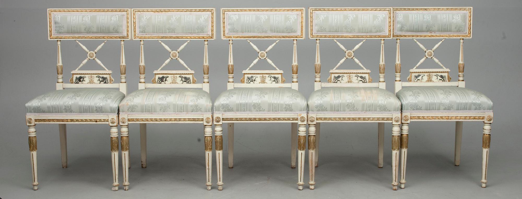 STOLAR, 5 st, sengustaviansk stil, 1900-talets första kvartal.