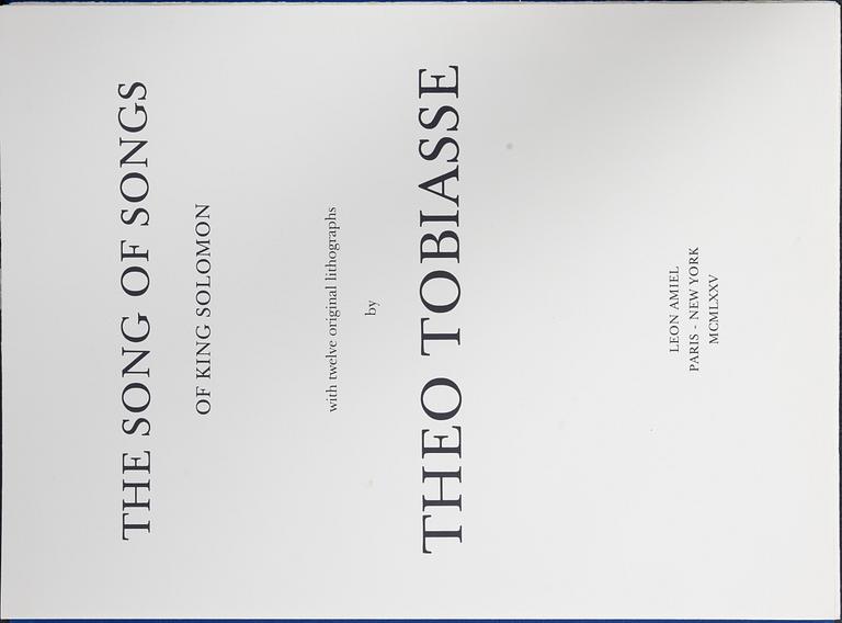 Theo Tobiasse, portfolio with 12 lithographs in colours, 1976, signed 124/200.