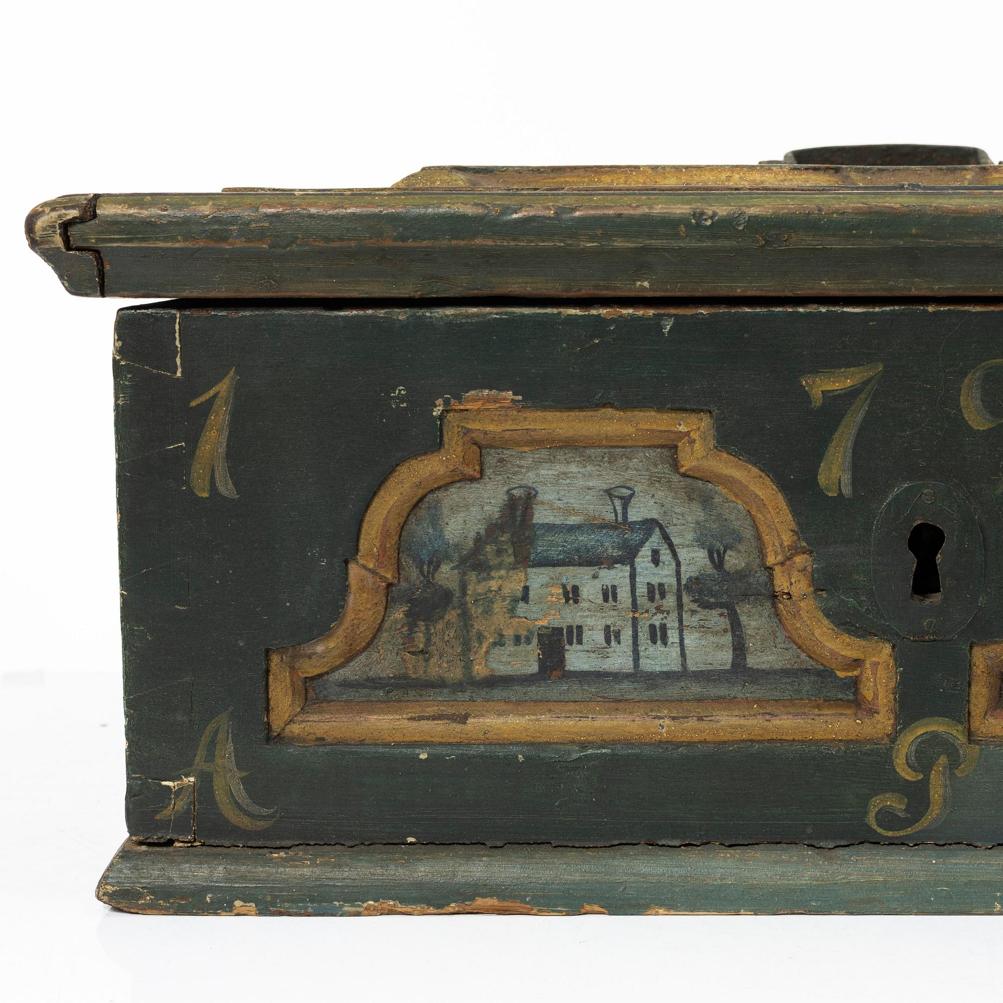 Fiancée's box, folk art, marked 1797.