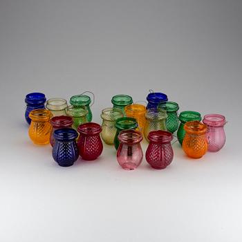 KRÄFTLYKTOR, 20 st. Pressglas, 1930-/40-tal.