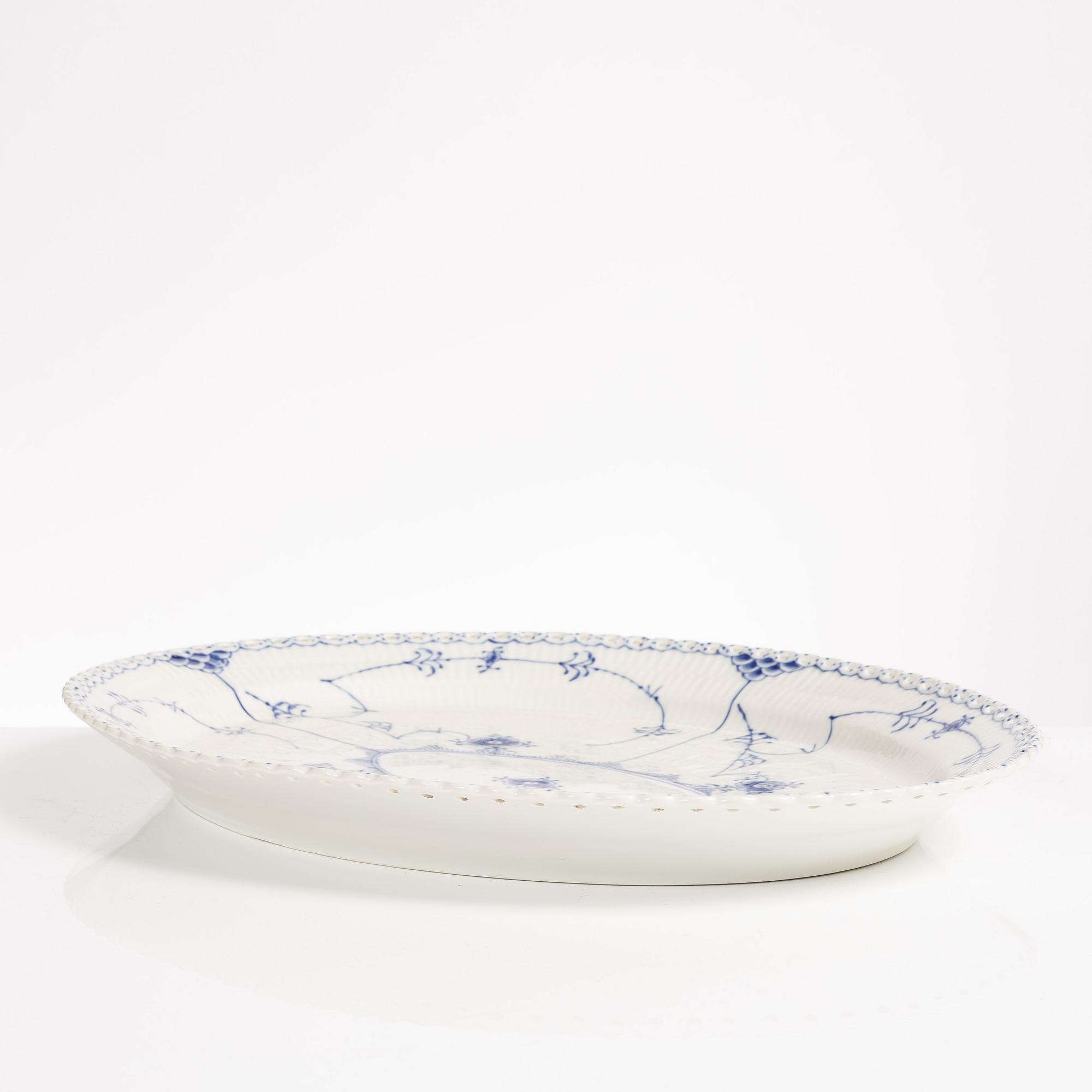 A 'Blue fluted' porcelain serving dish, Royal Copenhagen, Denmark 1969-1974.