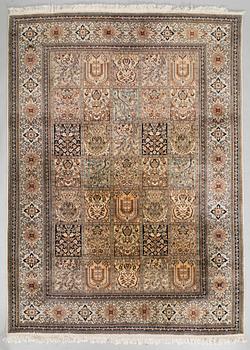 Matto, silkki, Kashmir. Noin 220 x 159 cm.