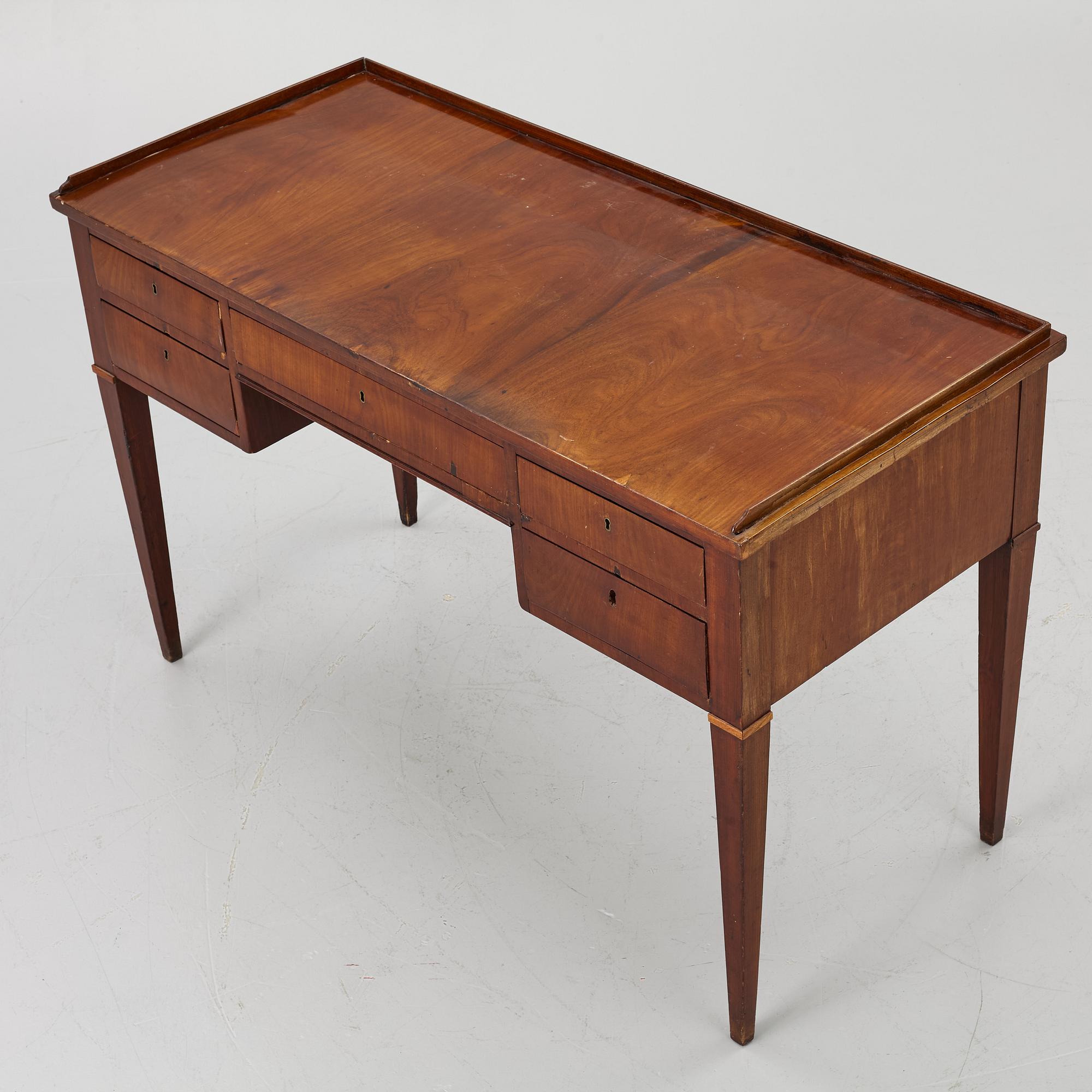 A Gustavian style writing desk, from around the year 1900.