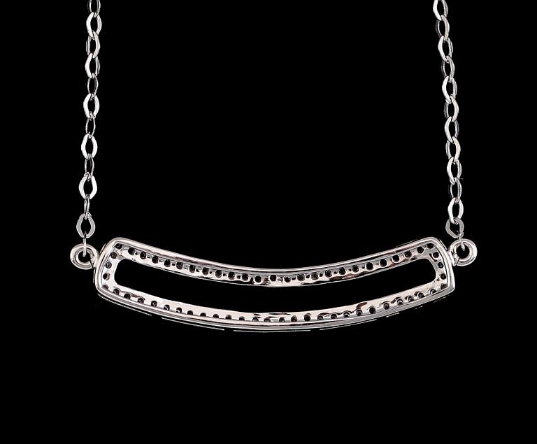 COLLIER, 18K vitguld, diamanter. Vikt ca 4 g.