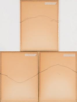 Färgträsnitt, 3 st, signerade Katsugawa Shunsho samt Kikugawa Eizan, efter,  sent 1800/tidigt 1900-tal, Japan.