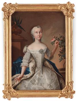 Johann Heinrich Tischbein Tillskriven, Damporträtt, knäbild, möjligen föreställande Sophia av Hohenzollern (1719-1765), Lovisa Ulricas syster.