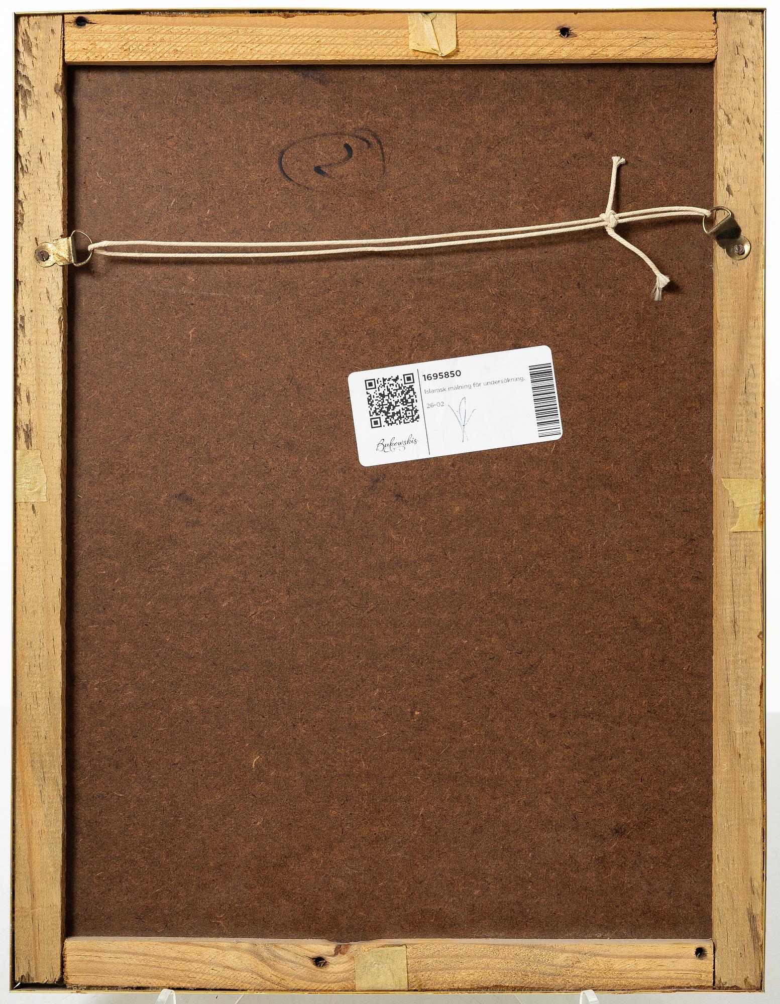 Egyptisk papyrus målning med Allahs alla 99 namn,