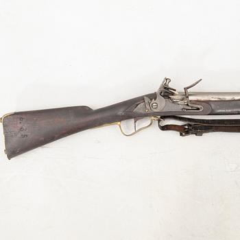 A Swedish flintlock gun 1799 pattern.
