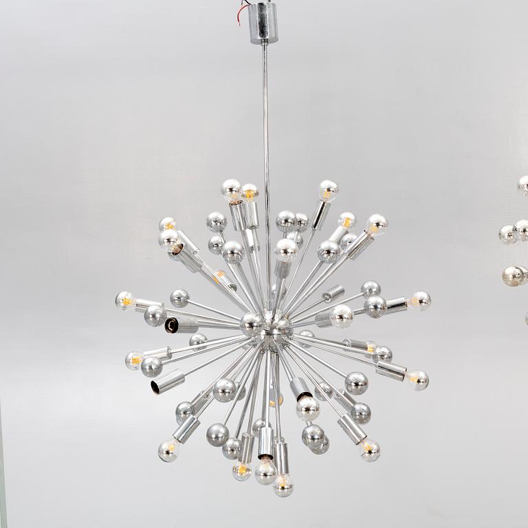 A Paul de Haan Sputnik ceiling pendant later part of the 20th century.