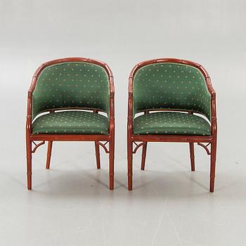 Armchairs / armchairs, a pair, Miranda of Sweden, late 20th century.