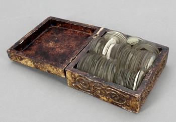 FICKURSGLAS, ca 120 stycken, 1800/1900-tal.