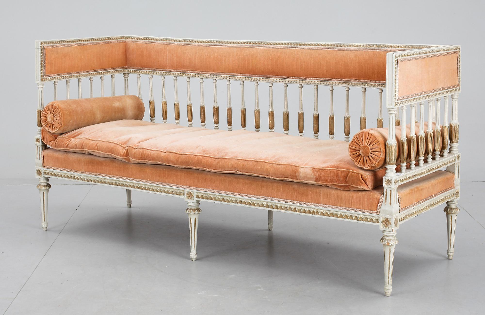 SOFFA, sengustaviansk, tillskriven Johan Lindgren, 1700-talets andra hälft.