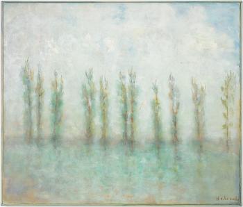 Ruben Heleander, 'Popplar vid vattendrag (Poplars by the Water)'.