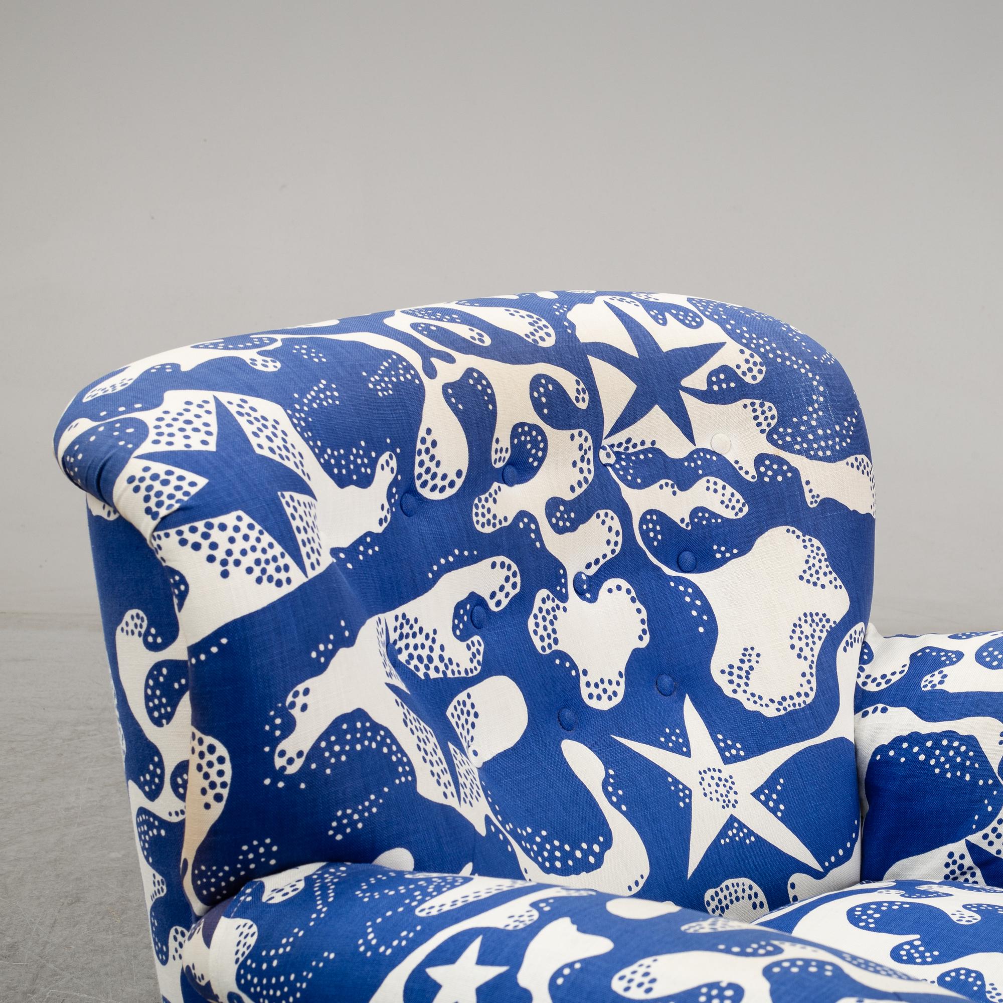 JOSEF FRANK, fåtölj modell 336 för Firma Svenskt Tenn 1900-talets senare del.