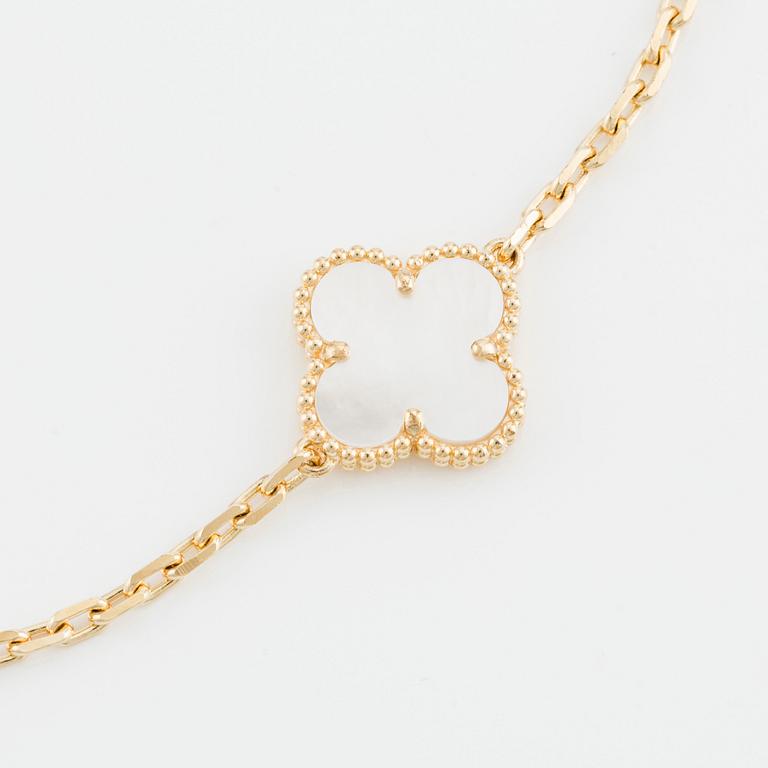 Van Cleef & Arpels collier "Alhambra" 18K guld med pärlemor.