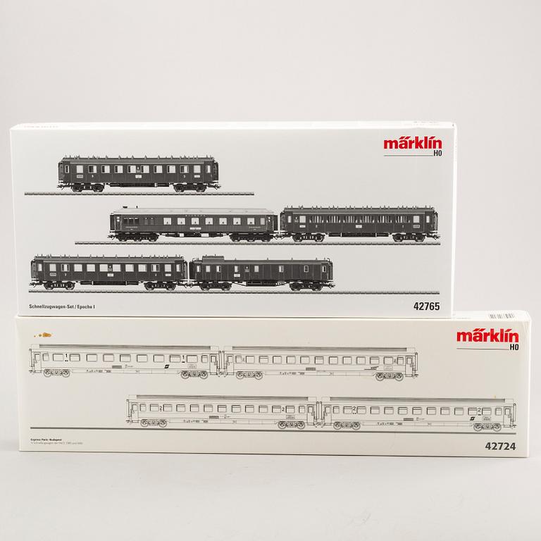 Märklin, 5 wagon sets, 42724, 42762, 42757, 4789 and 42765, H0.