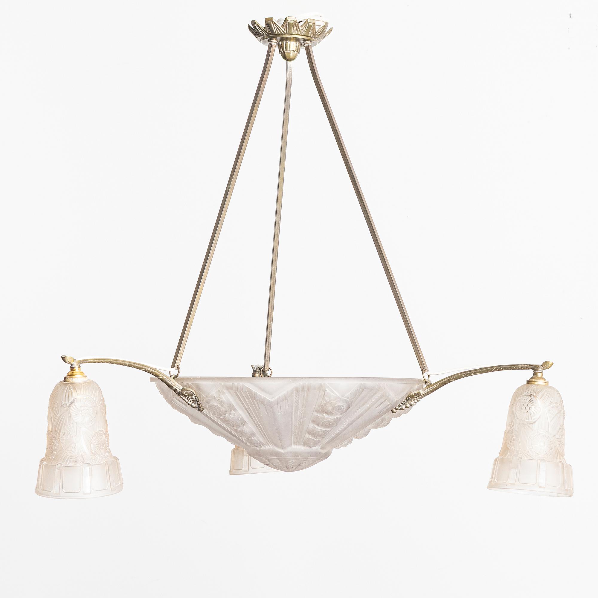 An Art Deco ceiling lamp, France, 1920s.