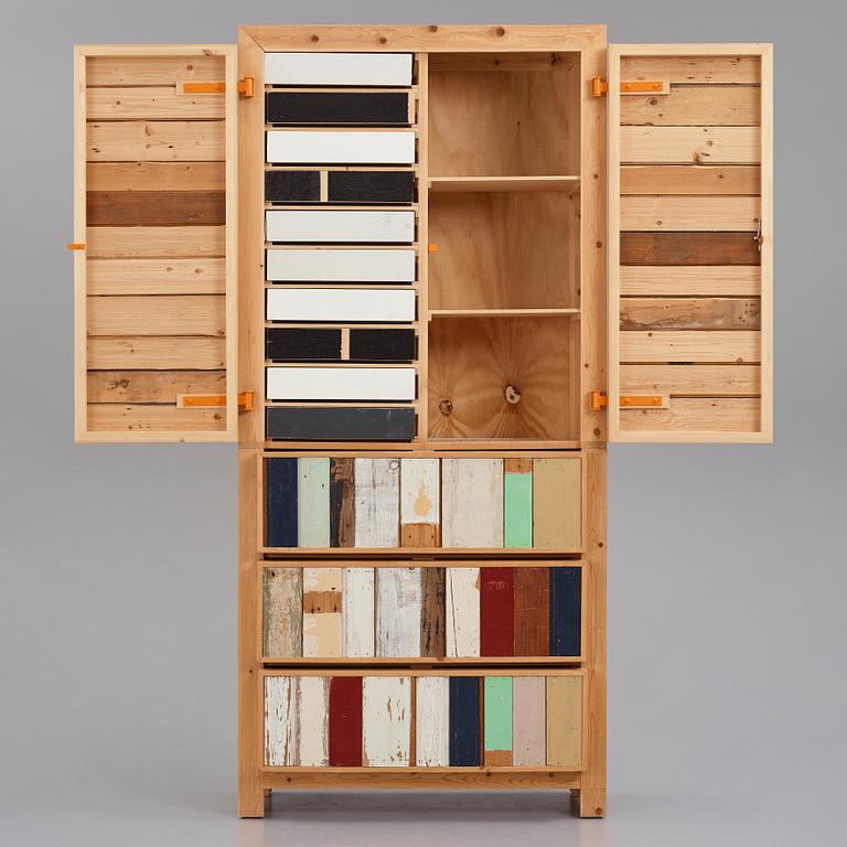 Piet Hein Eek, a "Classic Scrapwood Cabinet", Studio Piet Hein Eek, Netherlands, post 1990.