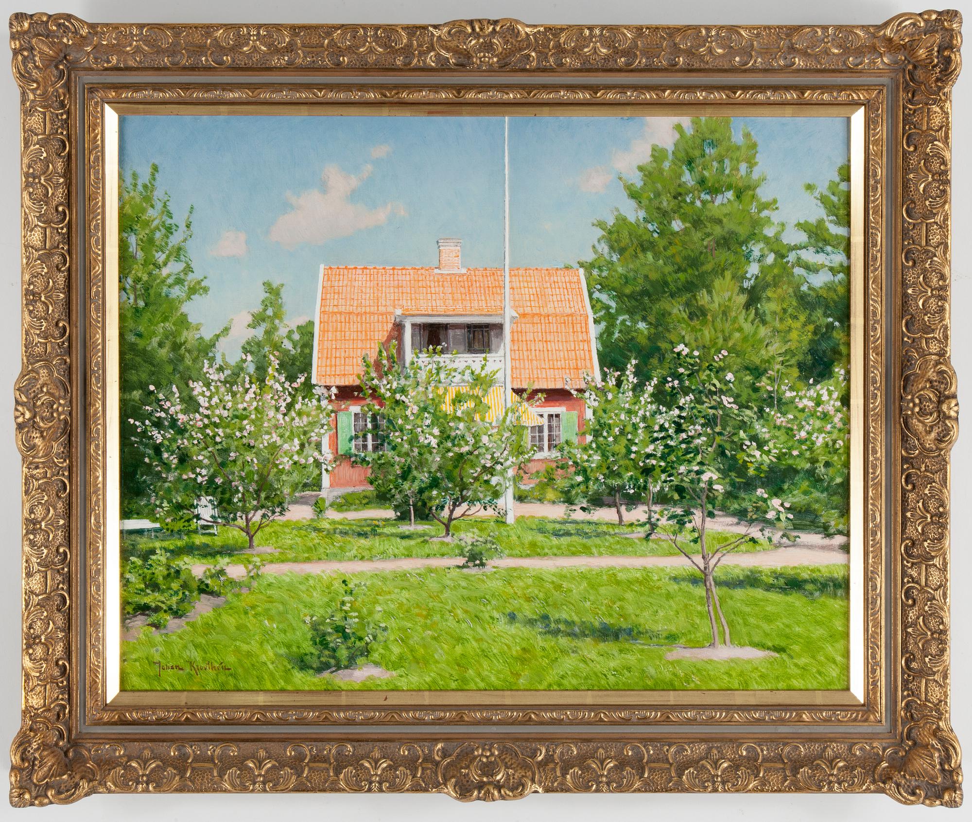 JOHAN KROUTHÉN, olja på duk, signerad.