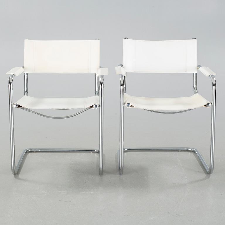 A pair of armchairs, made in the second half of the 20th century.