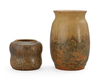 Two Patrick Nordström stoneware vases, Isle 1924 and Royal Copenhagen 1918.