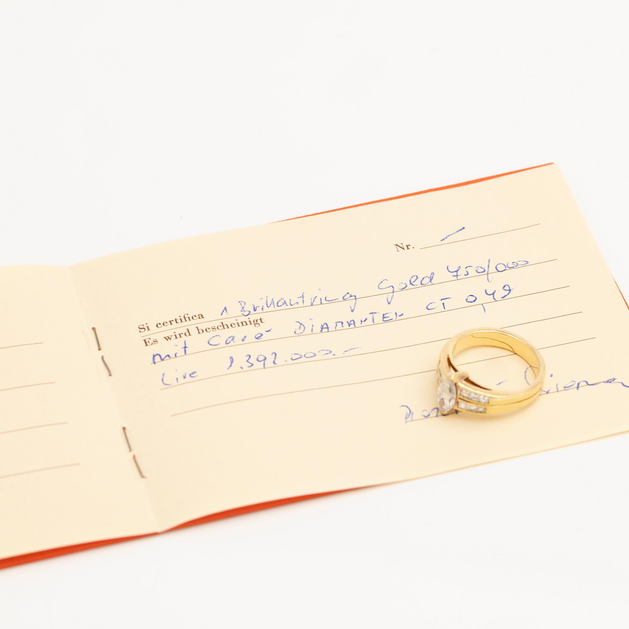 Willy Wiemann, Ring in 18K gold and diamonds, Merano, Italy.