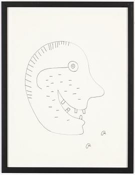 Roger Risberg, indian ink drawing, signed. Executed in 2008.