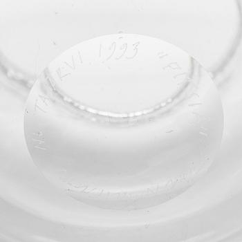 Tiina Nordström, an art glass signed Tiina Nordström, Nuutajärvi 1993.