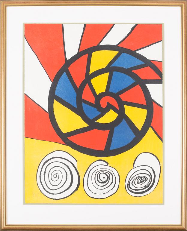 ALEXANDER CALDER, color lithography, numbered 12/75 and signed.