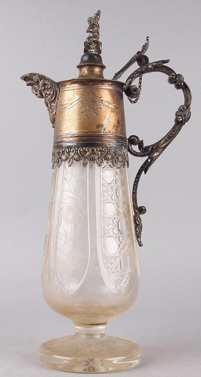VINKANNA, glas och nysilver, 1800-talets slut.