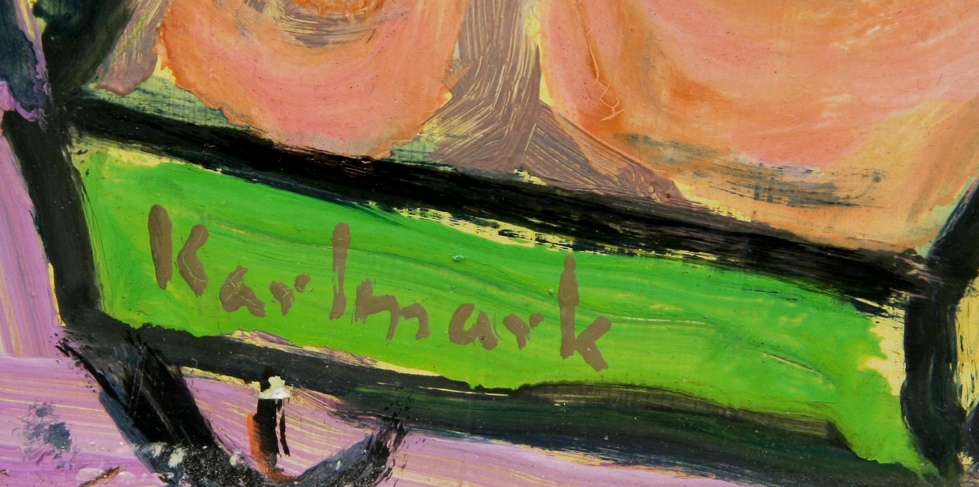 GERHARD KARLMARK, olja på pannå, sign.
